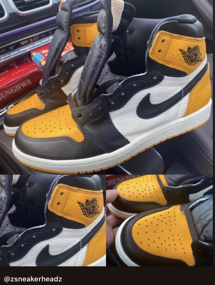 Break111710's tweet photo. RETWEET IF THESE A MUST COP THIS YEAR! 

Air Jordan 1 “Yellowtoe” giving me shattered backboard vibes! https://t.co/5zXrIF2kS7
