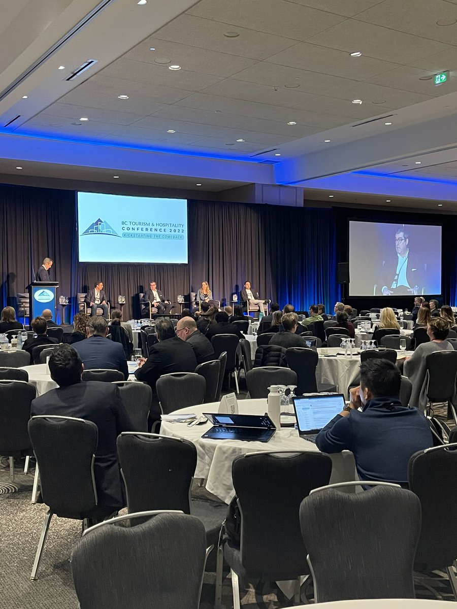 bchotelassoc's tweet photo. Behind the scenes at the #BCTHC2022 | Operational Trends and Innovations Panel #kickstartingthecomeback https://t.co/rVftTFdz9N