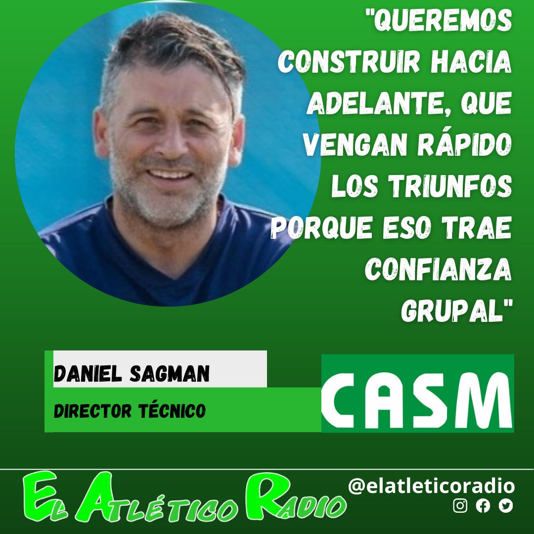 ELATLETICORADIO's tweet photo. Daniel #Sagman es el nuevo DT del Trueno y declaró para EL ATLETICO RADIO. Leer más
⬇️
https://t.co/lwBqhw1Ouc https://t.co/crbqwNvk6Q