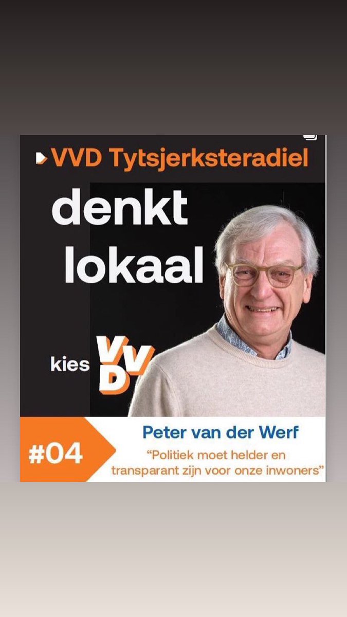 PetervanderWer2's tweet photo. Stem op @VVDtdiel 14,15 of 16 maart https://t.co/79bha5SiWk