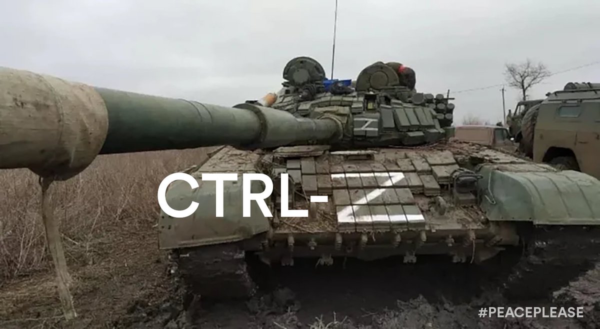 Hugcaron's tweet image. CTRL-Z #PeacePlease ☮️No More War! ✌️  #Ukraine️