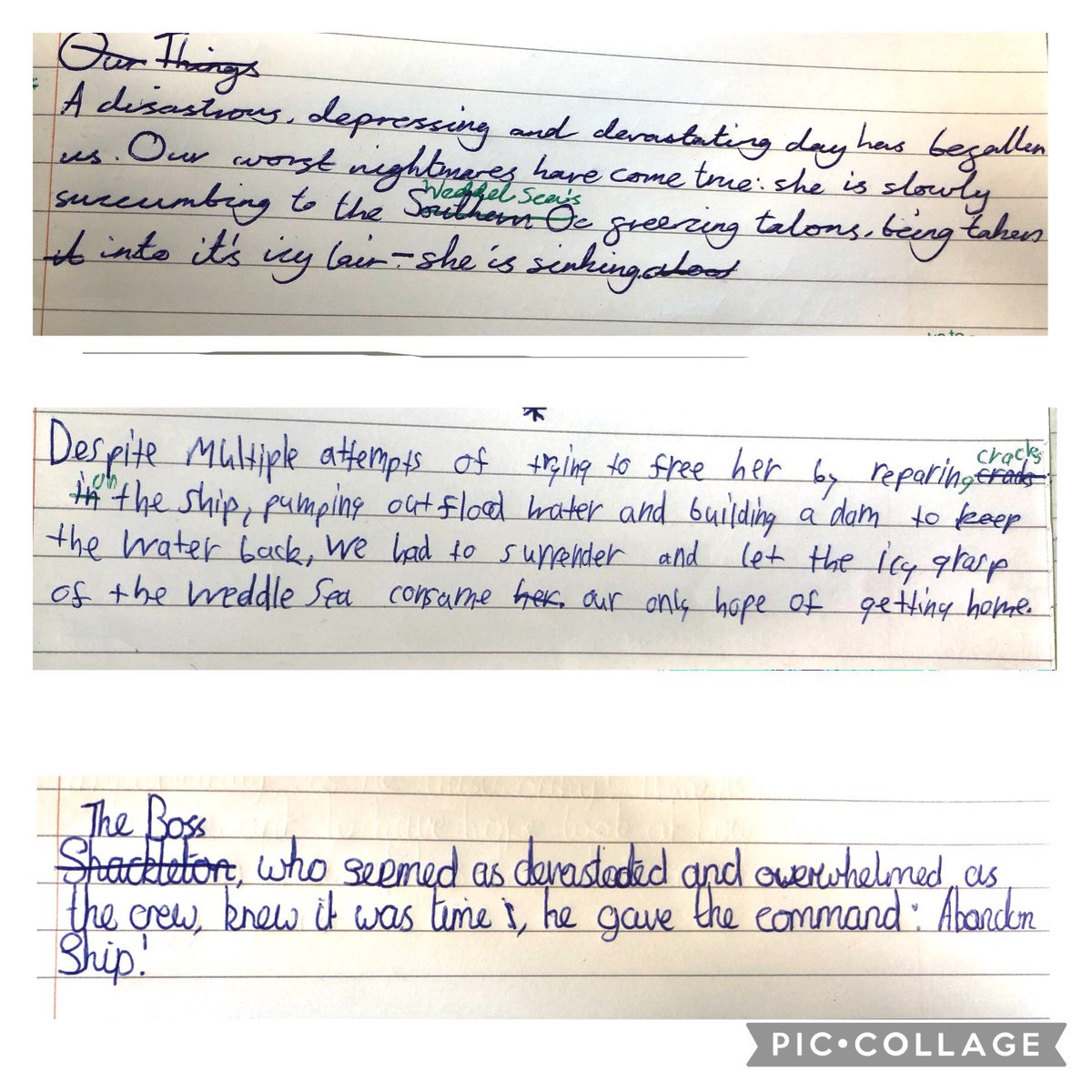 MrsCornellY6's tweet photo. Outstanding visit by polar explorer @alsylvester2, pitching tents in the school field, exploring @williamgrill beautiful text & then todayβs amazing news of #Endurance discovery!
What a fab topic for Y6 @HylandsPrimary
Some great @janeconsidine #sentencestacking as well! https://t.co/rwS9cCeWIk