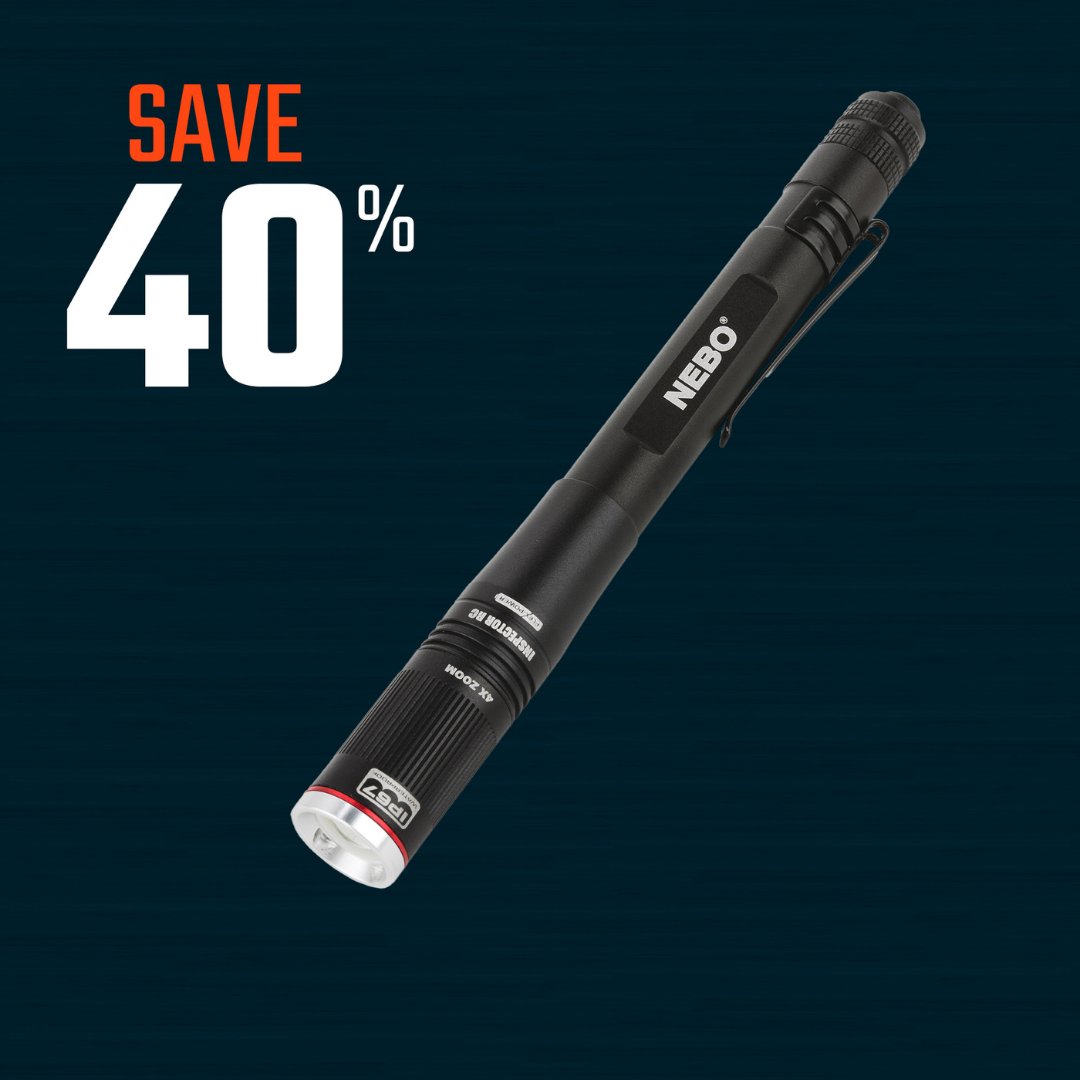 nebotools's tweet photo. The INSPECTOR RC also advances to the next round! This 360 lumen, rechargeable pen light is 40% off for at least one more week! https://t.co/494mQA3l0v #FlashlightMadness #FlashlightDeals #NEBOBracket #bracketology #bigwinner #underdog #InspectorRC https://t.co/7TLAK0JFK6