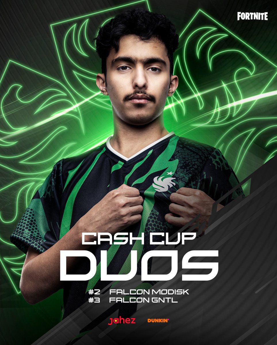 TeamFalconsGG's tweet photo. Duos Cash Cup 🏆

🥈@xModisk 
🥉@g1ntl 

#FalconsAreHere 💚 https://t.co/thsSDMTuwj