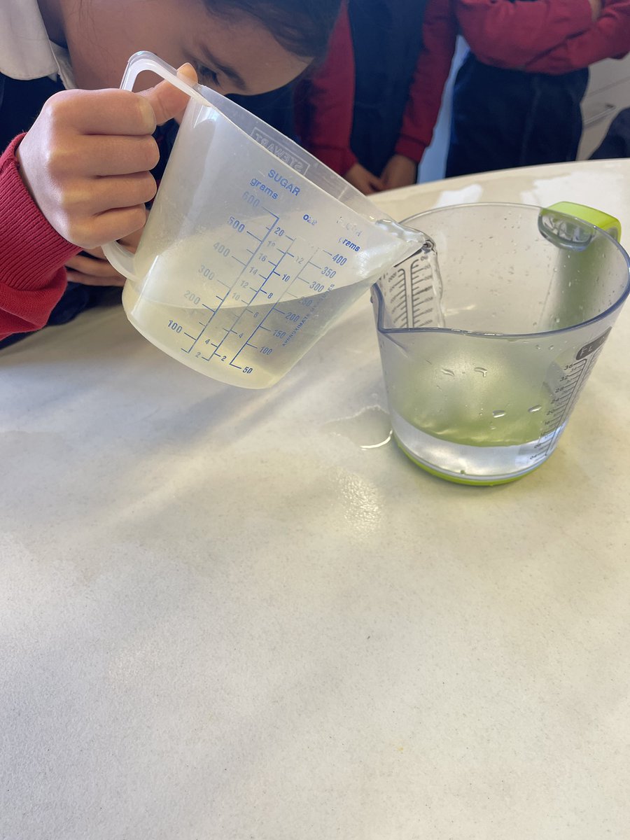 KitchenTeaching's tweet image. Year 2 have been practicing their weighing skills, they weighed flour using grams and water using millilitres.