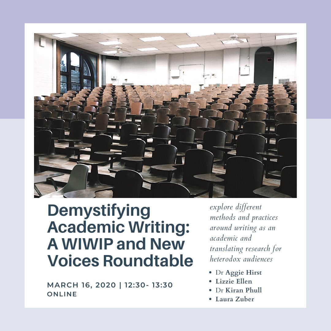 WIWIPkcl's tweet photo. #WIWIP invites you to a webinar with academics and communications experts to explore the world of academia. 

#kingscollege #webinar #academicWriting https://t.co/czAeJMOIuU