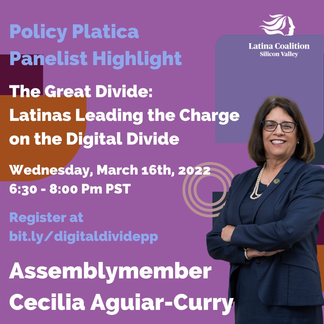 LatinaCoalition's tweet photo. Don't miss this opportunity to learn and discuss the #digital divide happening among communities of color. 
Register for our #policy platica at https://t.co/LslrztpCdC https://t.co/k4UxtAd8y0