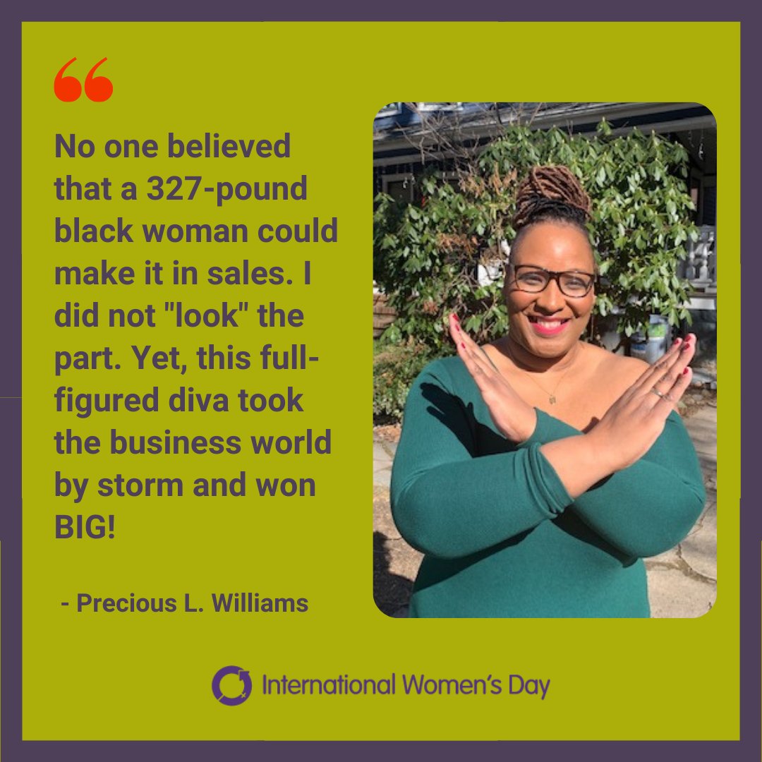 JaniceBGordon's tweet photo. Precious L. Williams contributes a statement for International Women's Day:

@PerfectPitchP 

#IWD2022 #HeelstoDeals #WomeninSales #WomenSalesPro #ScaleYourSales #BreakTheBias https://t.co/SwLwssEs4R