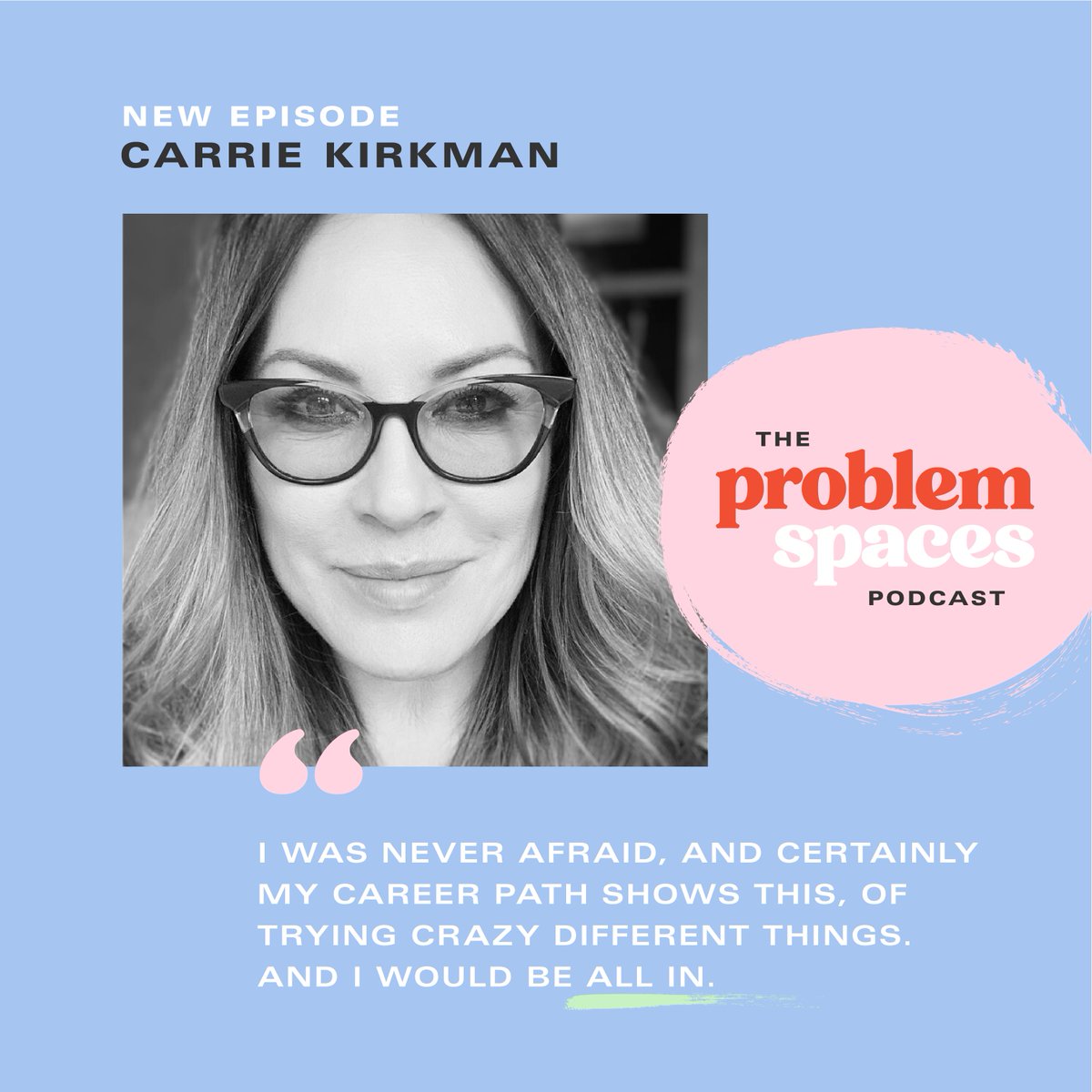 I am delighted to share our most recent podcast episode featuring the amazing force of positivity that is <a href="/CarrieKirkman/">Carrie Kirkman</a>! 💚

Carrie is one of Canada's leading innovators in Canada's fashion industry. She is a friend, mentor, leader and advocate for women.

#TheProblemSpaces