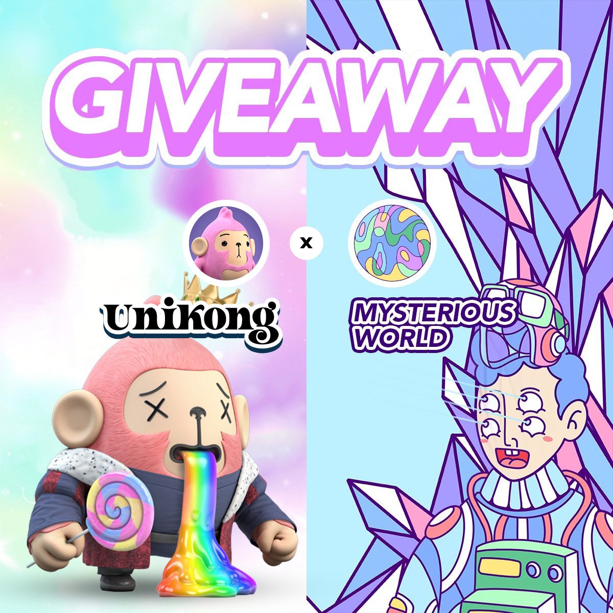 MysteriousWRLDD's tweet photo. Mysterious World x Unikong🔮🌍x🦍

Prizes 🎁:
- 1 x @MysteriousWRLDD GEN 2 FREE Mint
- 5 x @UnikongNFT WL Spots

To Enter ⤵️:
• Follow @MysteriousWRLDD &amp; @UnikongNFT
• Like &amp; RT
• Tag 3 Friends

Ends in 24 hours! ⏰ https://t.co/MN3kmXA7Yq
