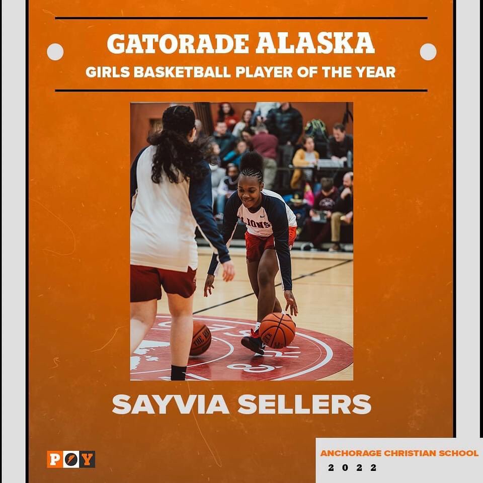 Your Alaska Gatorade Player of the Year is SAYVIA SELLERS 👏 Congratulations Say. You deserve it! 🎉