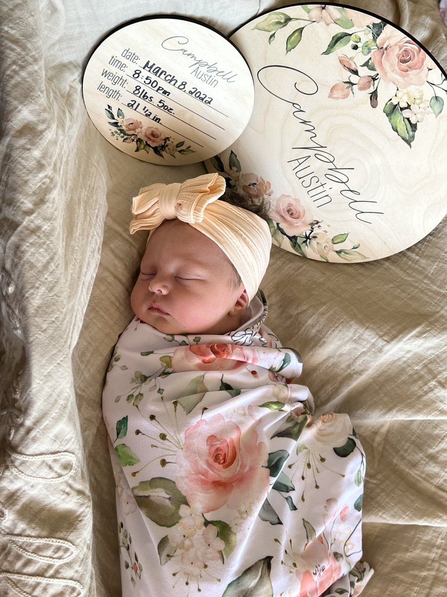 CoachCochranTTU's tweet photo. The game has officially changed… 

Welcome Campbell Austin Cochran!!
3/8/22 at 8:50pm
8lbs 5oz &amp; 21.5in

“Every good and perfect gift is from above” -James 1:17
#GodIsGood #GirlDad https://t.co/gOsPjbiMQC