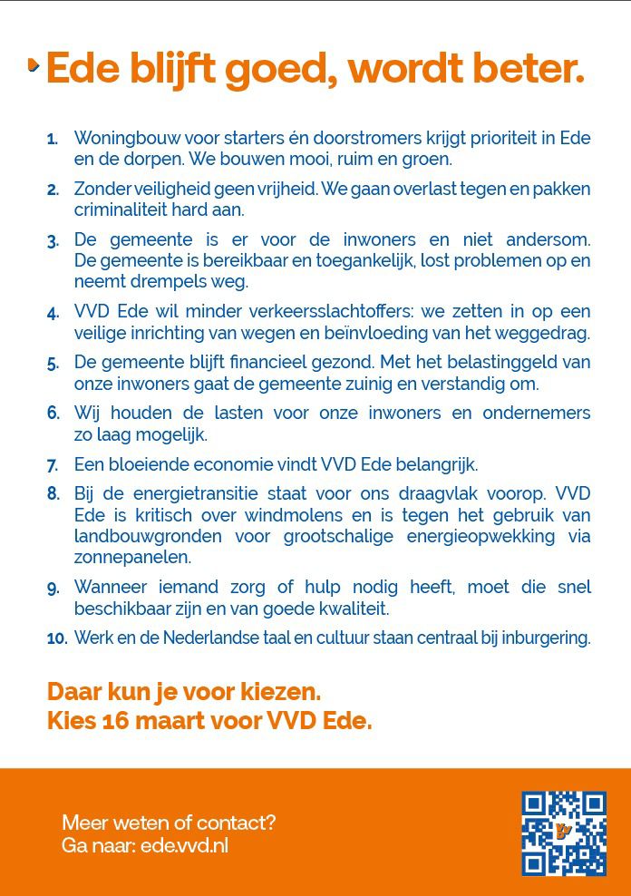 Stem 14, 15 of 16 maart op een van onze kandidaten uit jouw stad, wijk of dorp!

#GR22 #Ede #bouwenaandetoekomst

👉En om je een beetje te helpen kun je een herinnering om te gaan stemmen in je agenda zetten via: bit.ly/stemherinnering