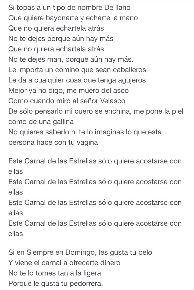 Me recordó estos amables versos de <a href="/MolotovBanda/">Molotov</a>