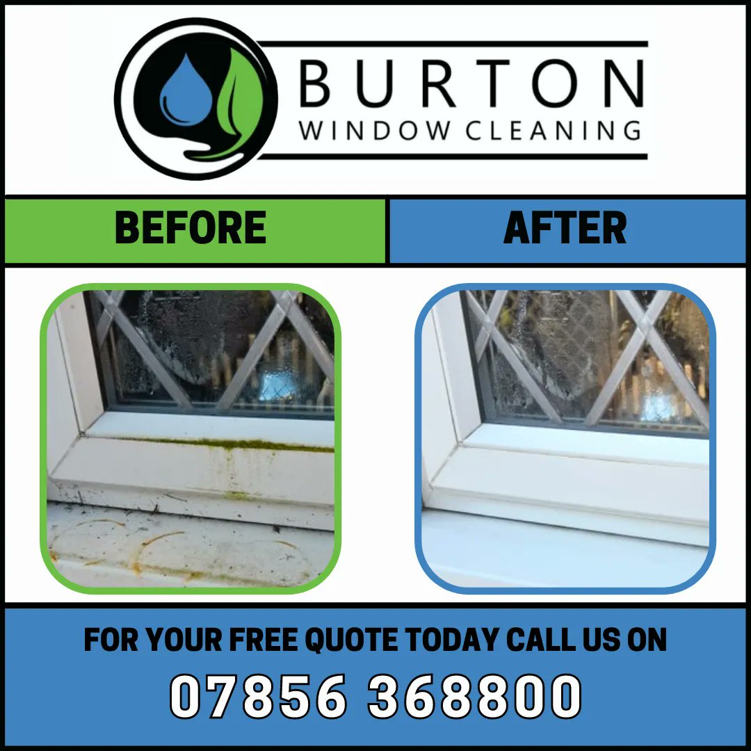 BOTWindowClean's tweet image. BURTON WINDOW CLEANING

We offer window cleans on a 4 weekly, 8 weekly or just a one off basis.
Other services include conservatory, guttering, fascia and solar panel cleaning.

For your FREE quote call 07856 368800