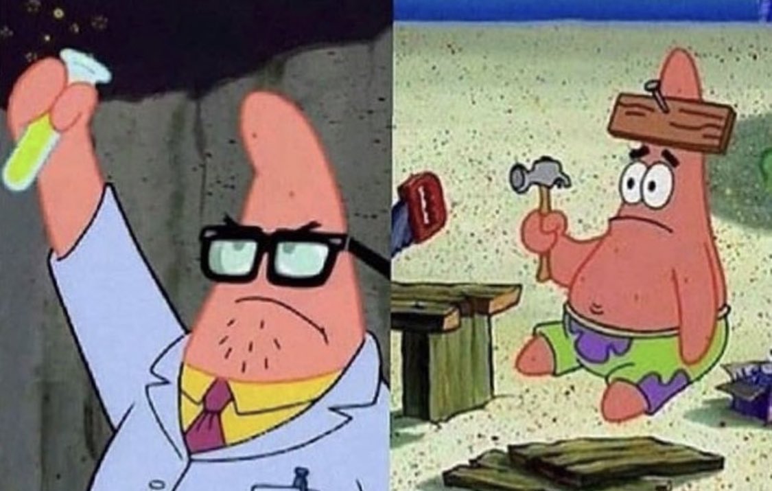 CryptocrewzP's tweet image. Me helping my art friends with new ideas for their NFTs VS me creating my NFTs 😂 #NFTCommunity #NFTfamily #nftmemes