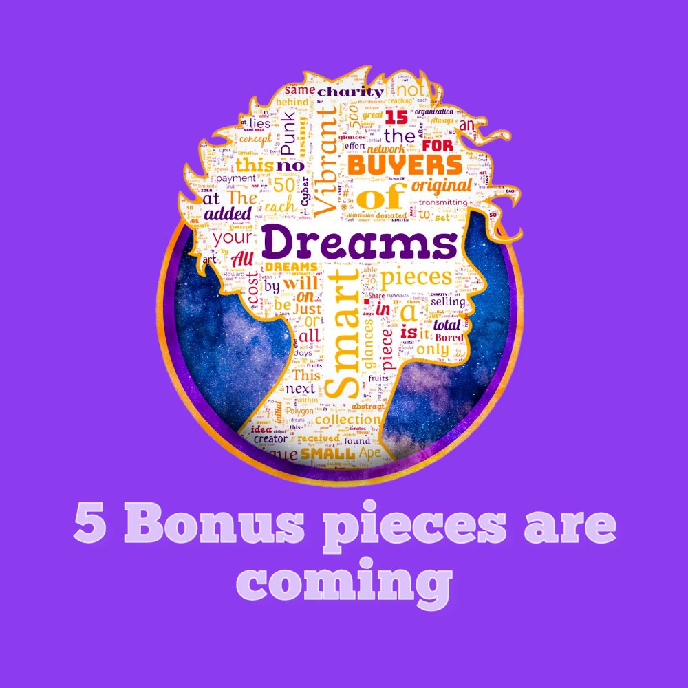 #nft #NFTCommunity #NFTartist #nfts #NFTCollection #nftcollectors #charity

5 Bonus pieces are coming