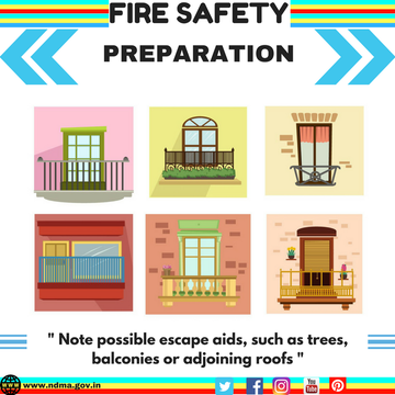 ndmaindia's tweet photo. #FireSafety | Fire safety preparation - note possible escape aids. https://t.co/5YBozOvlVP