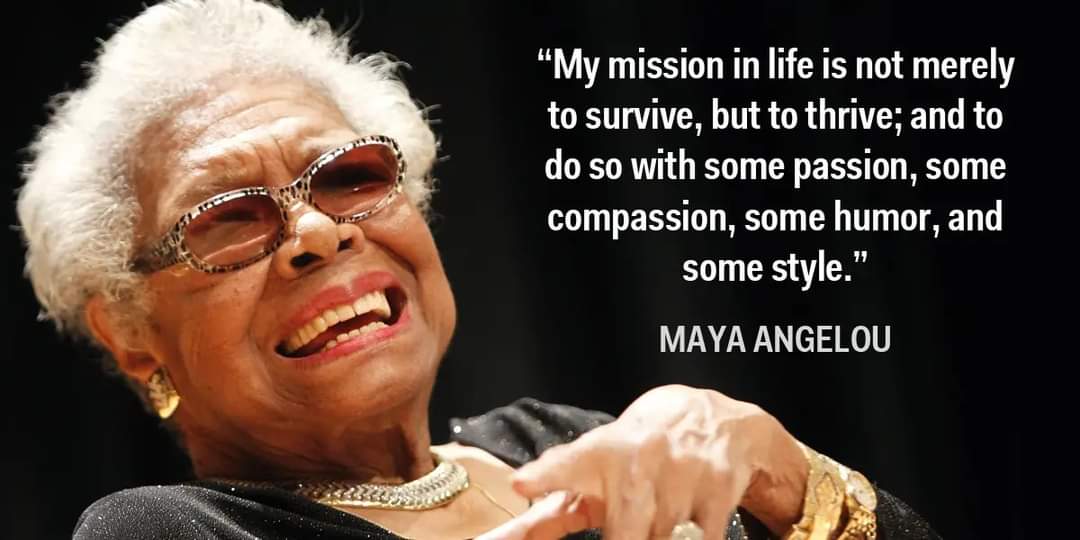 RAnimasun's tweet photo. “I love to see a young girl go out and grab the world by the lapels. Life’s a bitch. You’ve got to go out and kick ass.” MayaAngelou
#Thrive #Growth #Joy #SelfLove #UHaveValue #YouRWorthy
@positiveimagep @EMCLimited @ESwlstg @KoromaF @WritersofColour @BlackThriveLbth https://t.co/kzxV8ZKH32
