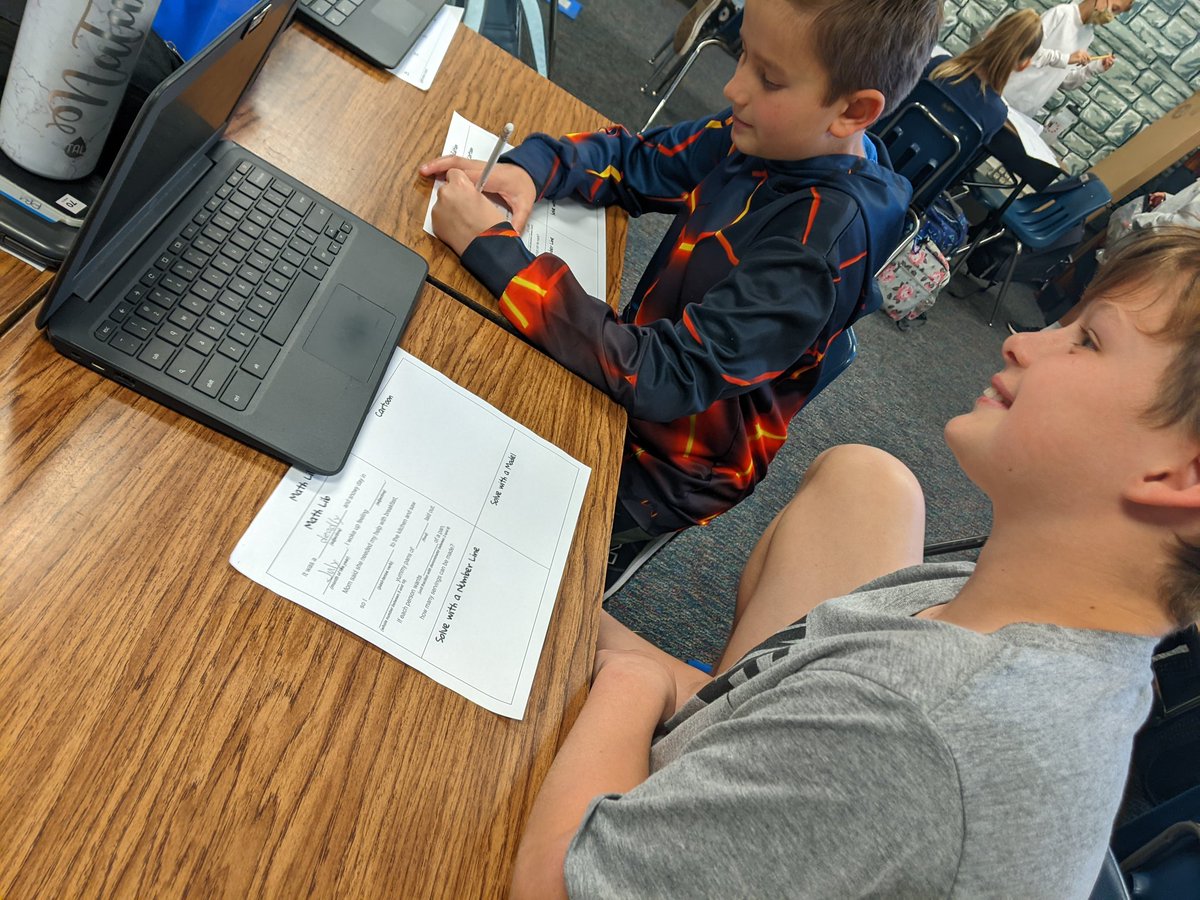 STEMismyJAM's tweet photo. We enjoyed using MATH LIBS to help us visualize fraction division! Some of the stories were a little silly, but students made great connections with real-life situations. @cfesmustangs #stemgeorgia #mathinreallife https://t.co/WQpB9DqnLO