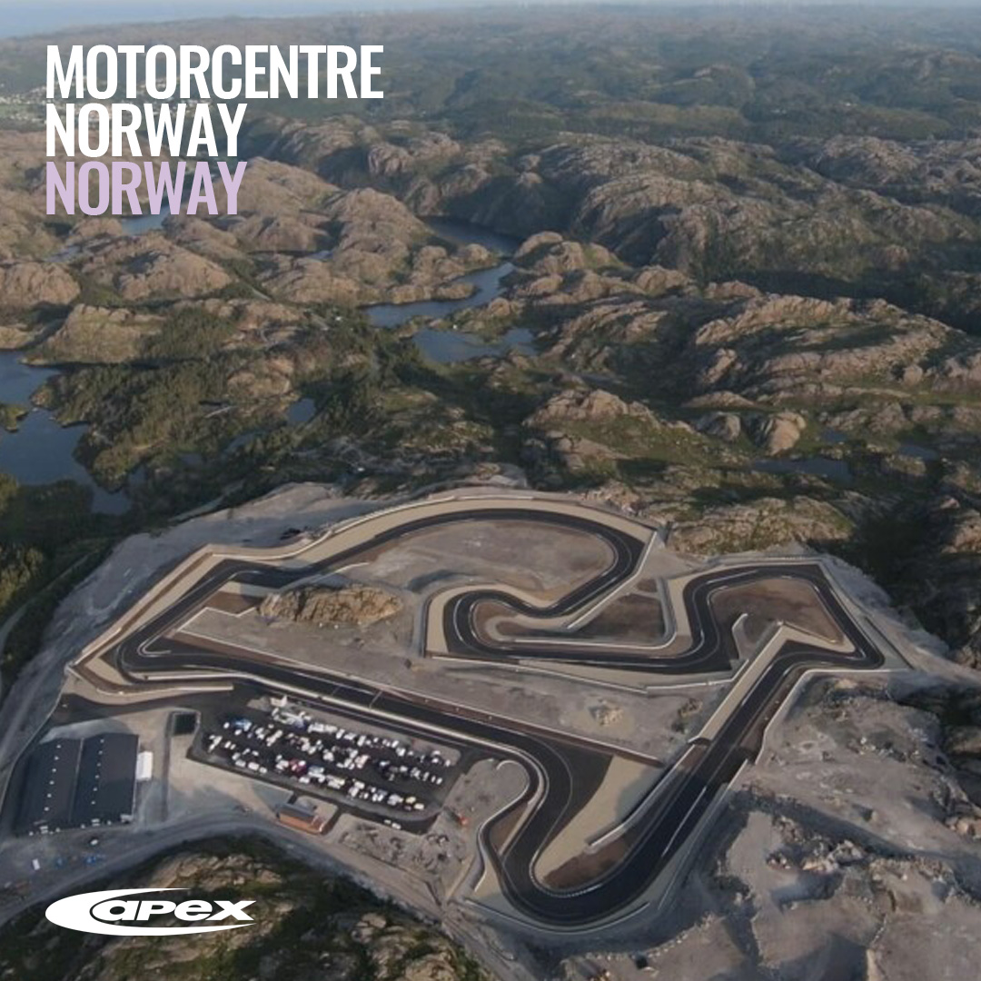 ApexCDL's tweet photo. We were honoured to be invited to the grand opening of the Motorcenter Norway. This FIA grade III, 2.33km circuit was built in one of the most extreme locations that Apex has ever worked on ⛰️.

#ApexCircuitDesign #motorcenternorway #sokndal #norway #racetrack https://t.co/yu0MYz9Bof