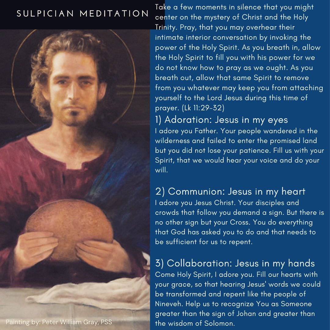 FatherAndrewSza's tweet photo. Daily Sulpician Meditation https://t.co/mi8T9lH1Io