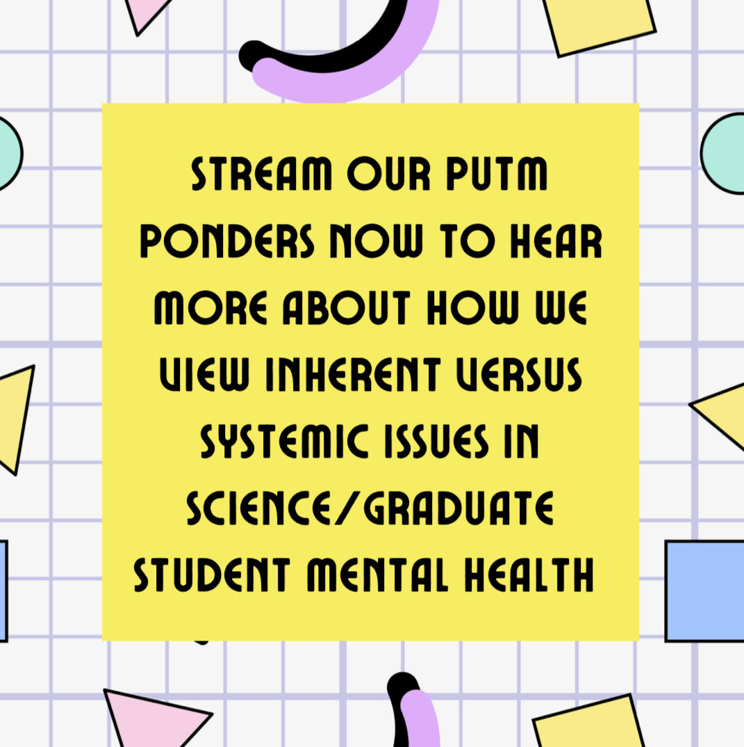 shesthinkingco's tweet photo. NEW EPISODE ALERT! What factors contribute to the #mentalhealth crisis in #STEM? Is #science inherently hard or is it due to systemic/institutional factors? Tune in now to Episode 10 - full + recap episodes available now where you listen to podcasts! #crisis #phd #graduatestudent https://t.co/msQpvaokhz