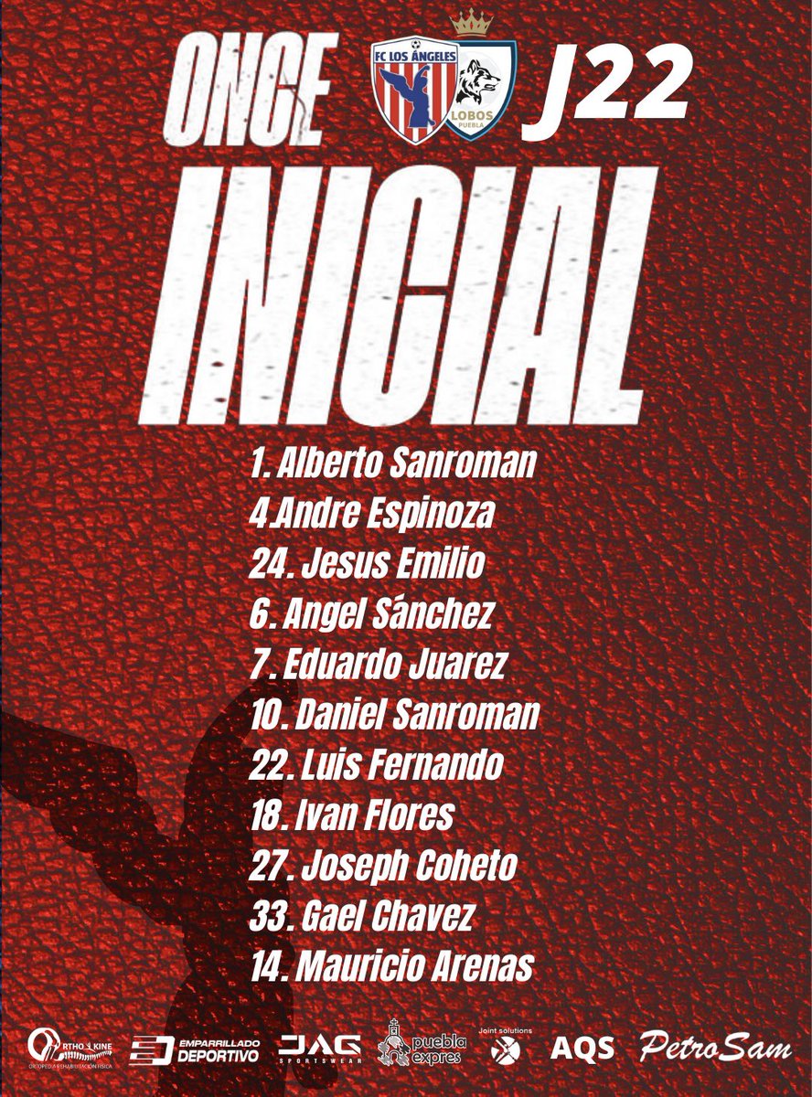 FCLosAngelesMx's tweet photo. ✨ Mis Angelinos ✨  ¡Este es el XI que Manuel García manda en Ciudad Universitaria buscando un buen resultado! #FCLAS🔴⚪️ https://t.co/YGka7m9ax0