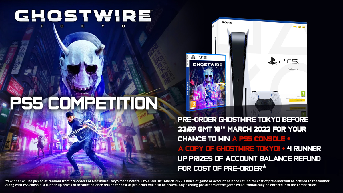 shoptonet's tweet photo. Pre-order Ghostwire Tokyo for your chance to win a PS5 😍 - Receive the Hannya Outfit & Premium Biker Outfit Pack when you pre-order 👉 https://t.co/AYMR5FnBwA
#PS5competition #PS5 #GhostwireTokyo #PlayStation #Win https://t.co/2vDVzG0IJh