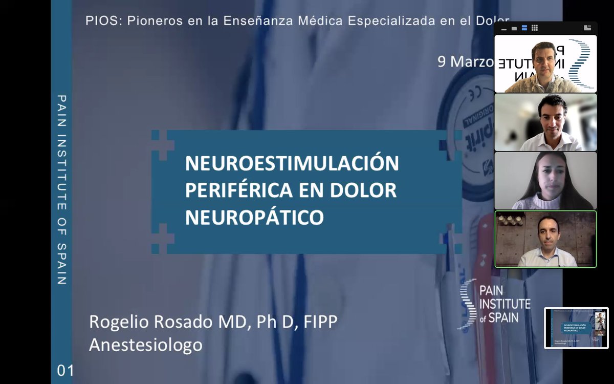 pios_institute's tweet photo. Curso interesantísimo y muy util sobre #neuroestimulacion #periferica para #dolor #neuropatico . Gracias a Jesús de Santiago y Rogelio Rosado por su participación y a @primneuromod por su colaboración #stimrouter #pios https://t.co/YxRxT4PcRi