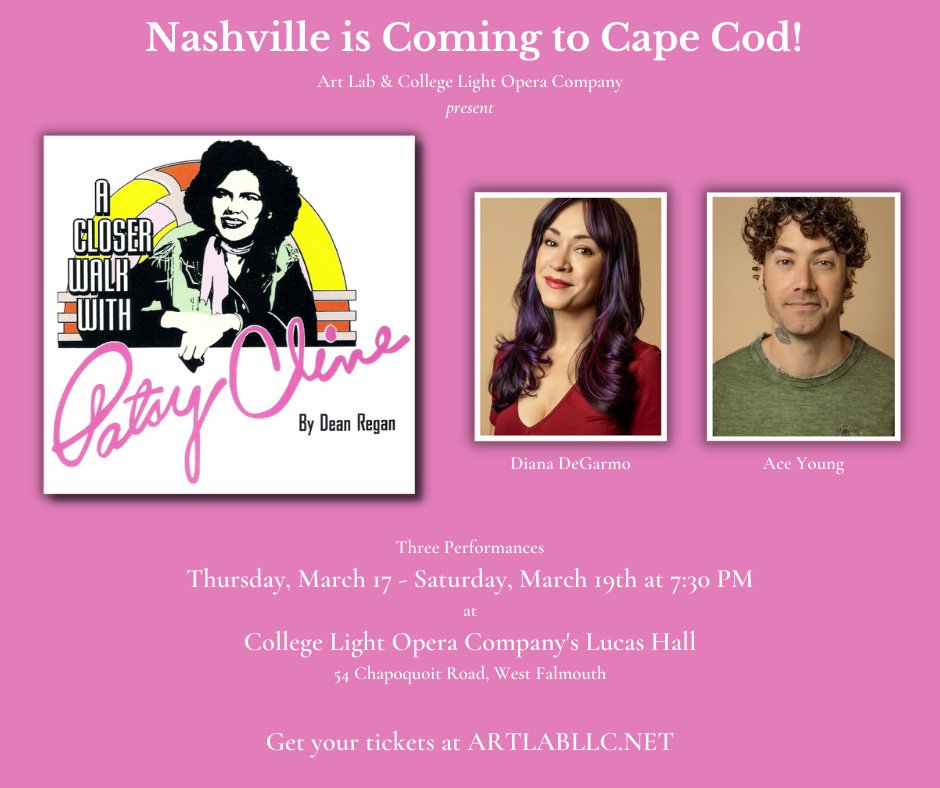 artlabprojects's tweet photo. Nashville is coming to Cape Cod! Don't forget to get your tickets for A Closer Walk with Patsy Cline: https://t.co/mA9XdV7qvk ✨ https://t.co/d0lwRRLKVT