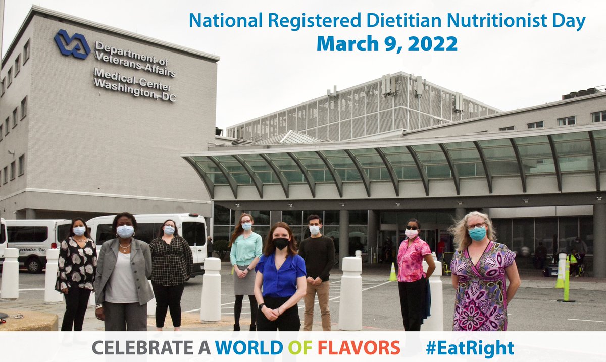 DCVAMC's tweet photo. It's National Registered Dietitian Nutritionist Day! These experts turn the science behind food into practical solutions. Join us in thanking our registered dietitian nutritionists for helping #Veterans to #EatRight. Thanks, Team #DCVAMC! https://t.co/d1r4CQCx8l