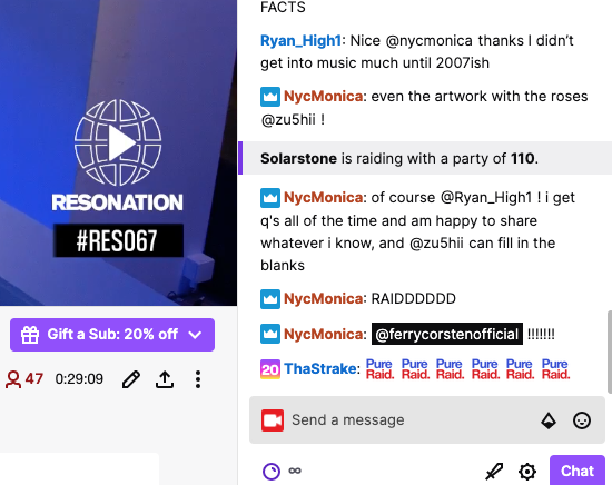 Thank you @richsolarstone for raiding @ResonationRadio! Tune in now: twitch.tv/ferrycorstenof… #RES067