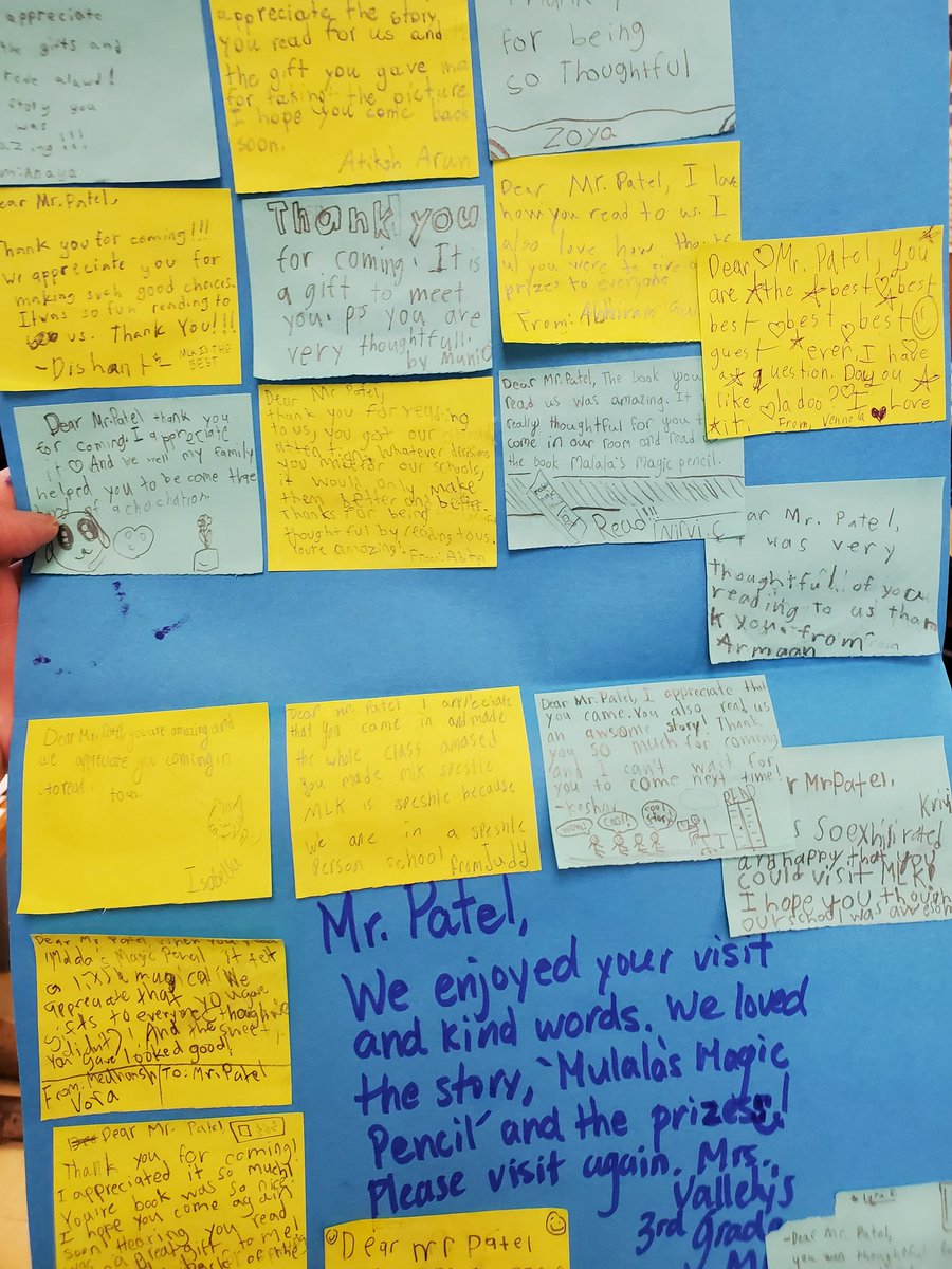 A special thank you to Mrs. Wilton  and Mr. Patel for sharing, Those Shoes, and Mulala's Magic Pencil with us today! Thank you to the Read Across America team for coordinating such a fun day. <a href="/mlk_elementary/">MLK Elementary School</a> #shinebrightedison @