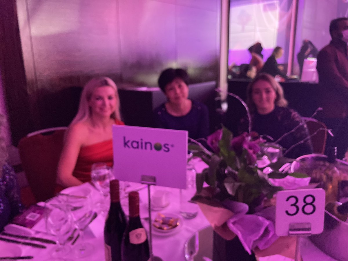 colette_kidd's tweet photo. @KainosSoftware table very excited to be at the @everywomanUK awards celebrating the success of our fabulous CTO @AislinnMcBride https://t.co/kpol4mZ3xE