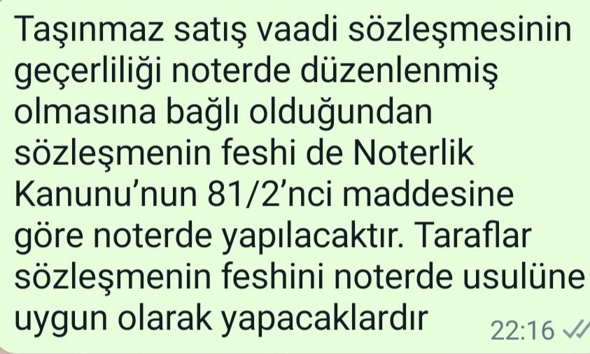 fahrikaygu's tweet photo. Sözleşmenin feshi ile ilgili açılmış davada karar verilmedi
Noterlik kanunu gereği sözleşmenin noterde #feshi gerekli
#Dolandırıcılık davasının konusu protokolü kat karşılığı inşaat sözleşmesinin feshi diye yutturmaya çalışan kişi avukat dahi olsa suça iştirak suçu isliyordur https://t.co/C4Fy9VcOiH