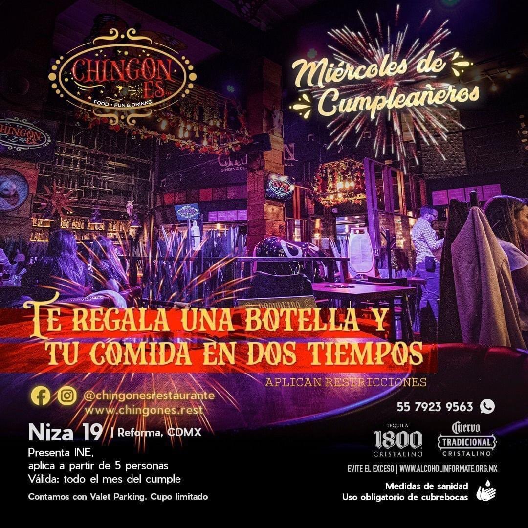 SandieChingona's tweet photo. 🎂ATENCION, CUMPLEAÑEROS🥳

BOTELLA Y COMIDA GRATIS para festejar #chingón 🍽️🍾

Solo comenta la fecha de tu cumple.
*Aplican restricciones* válido para 5 personas o más💃🕺

Haz tu reservación🤳🏼con @SandieCommander • @4EverSugus

Niza 19|Reforma #CDMX https://t.co/ASag5TI145