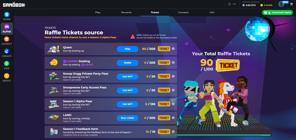 blinders_crypto's tweet photo. @TheSandboxGame I just participated in the daily #SandboxAlphaS2Contest for a chance to earn up to 1,000 $SAND! Starting March 9 -  Show your Raffle Tickets. Check out my screenshot below! 👇 #SandboxAlphaS2 https://t.co/9FGrK36V0z
