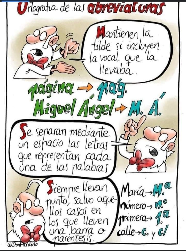 AngelaP_Col's tweet photo. Ortografía de las abreviaturas 👇 https://t.co/2WBDNmPfut