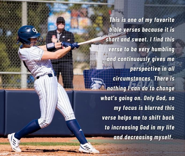 GS_AIA's tweet photo. Softball’s @jessmazur4 coming to us with Word Wednesday!! Jess serves as a core leader on our leadership team! Try to check her out this Spring on the field! #WinBuildSend https://t.co/WH8DO3SrKB