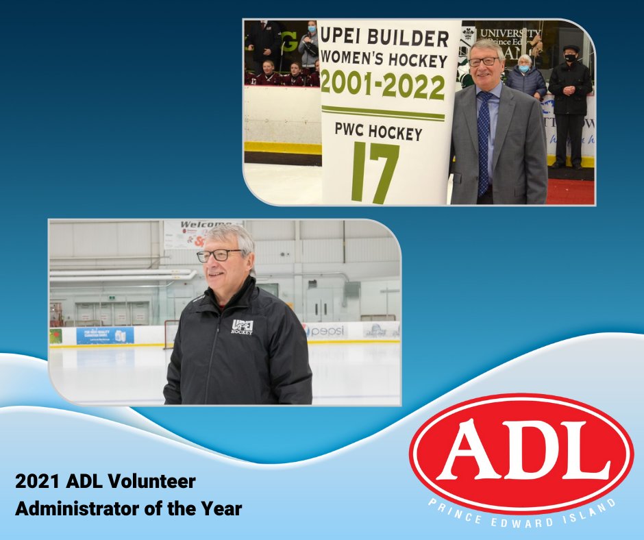 Congratulations to the 2021 <a href="/ADL_PEI/">ADL_PEI</a> Volunteer Administrator of the Year - Donnie MacFadyen!

We're excited to honour our award winners on March 31 at the @ConfedCentre.

Tickets are available for $20 and can be purchased by calling Sport PEI at 902-368-4110.

#PEIProud