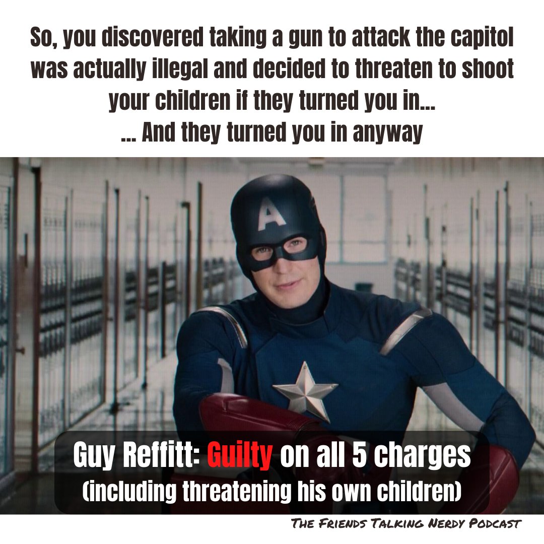 TheRevTracy's tweet photo. See you at sentencing, Guy Reffitt of Texas!

👏👏👏 1 down, still probably 700+ to go

#guyreffitt #guyreffitttrial #texas #insurrection #onesixers #lockthemup https://t.co/EA1h7mp17U