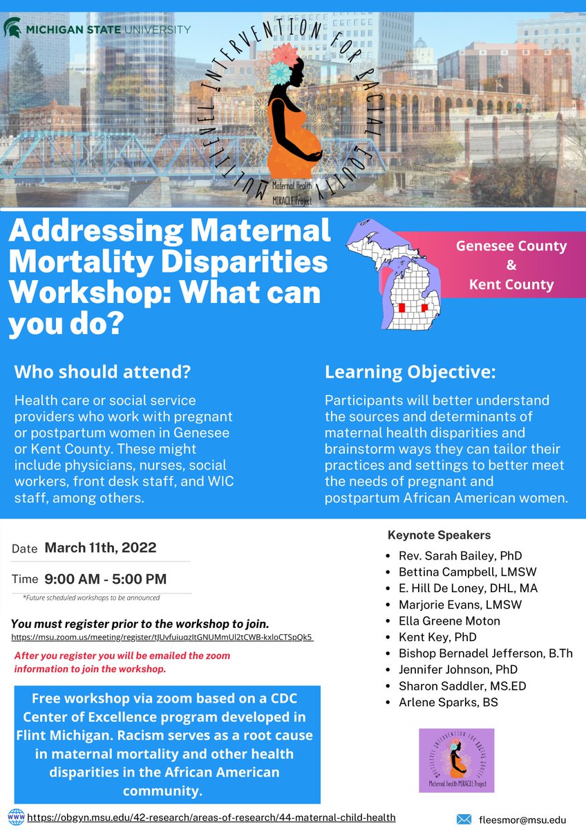 The Flint Women’s Study Community Action Network (@flintwomen) on Twitter photo For anyone who works with pregnant women in health care in Genesee & Kent County.
<a href="/JJohnsPhD/">Jennifer E Johnson</a> <a href="/MSUPubHealth/">MSU Public Health</a> For anyone who works with pregnant women in health care in Genesee & Kent County.
<a href="/JJohnsPhD/">Jennifer E Johnson</a> <a href="/MSUPubHealth/">MSU Public Health</a>
