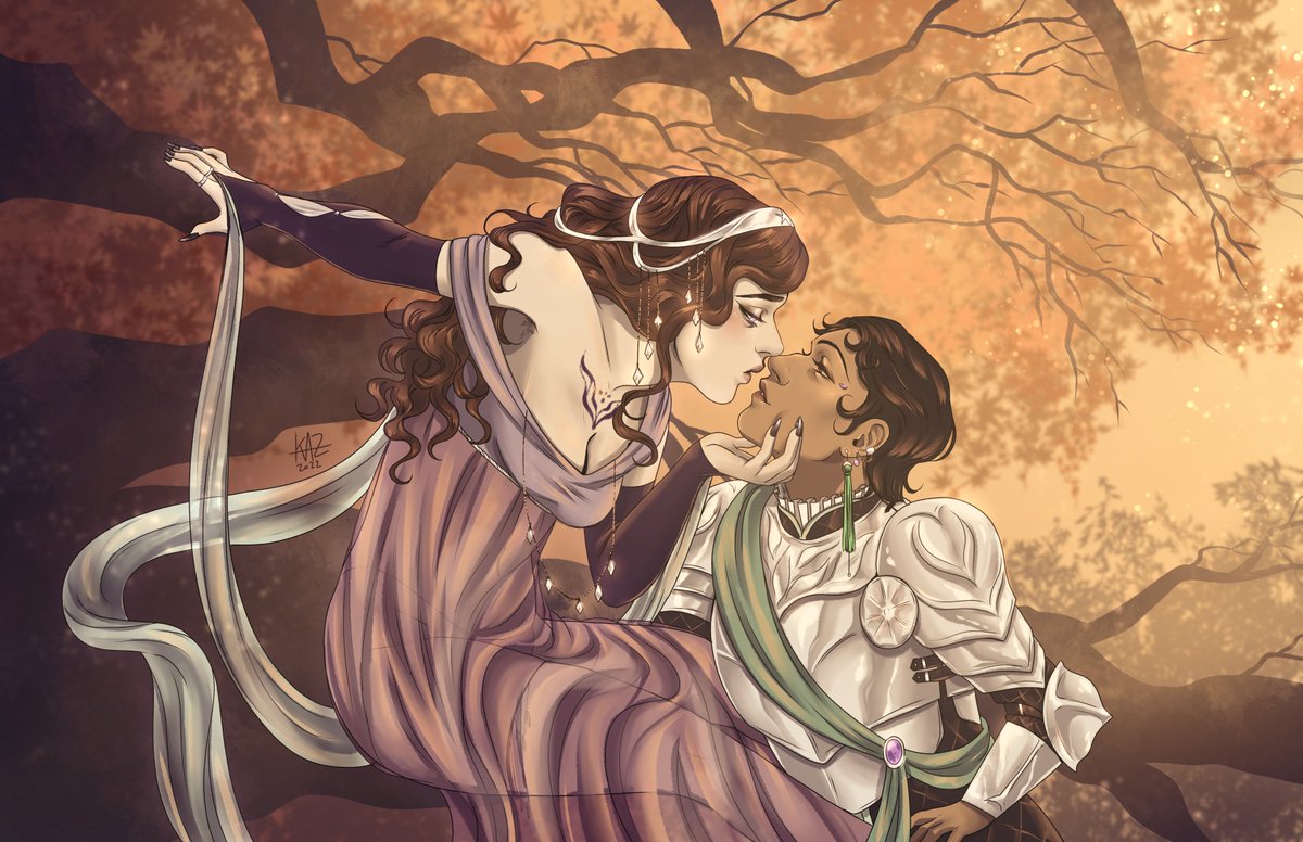 KazRowe's tweet photo. Yes I'm obsessed with drawing lady knights and sad magic women no I'll never stop https://t.co/8YA2jHBkIz
