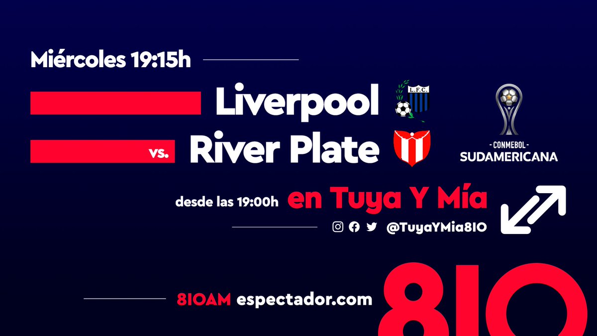 ⚽ Copa Sudamericana en 𝗘𝗹 𝗘𝘀𝗽𝗲𝗰𝘁𝗮𝗱𝗼𝗿

📲 espectador.com
📻 810 AM

🔄 @TuyaYMia810