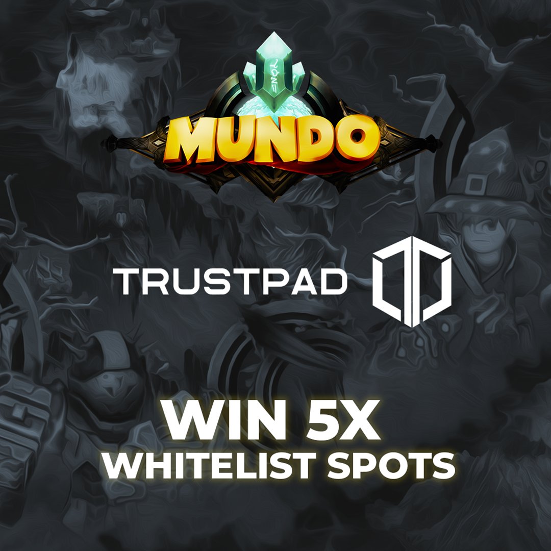 mundo_mmorpg's tweet photo. 🏆 WL SPOT GIVEAWAY 🏆

Here's a chance to win 5x WL spots for our IDO on @TrustPad on March 18th.

🚨ENTER BEFORE MARCH 14th 🚨

🥇 Here's how you can win! 
⚔️ Follow us on Twitter @mundo_mmorpg 
⚔️ Join https://t.co/kip35zld2J
⚔️ Join https://t.co/lS5rFD7umb
⚔️ Tag 3 Friends https://t.co/hTJepfBOMO