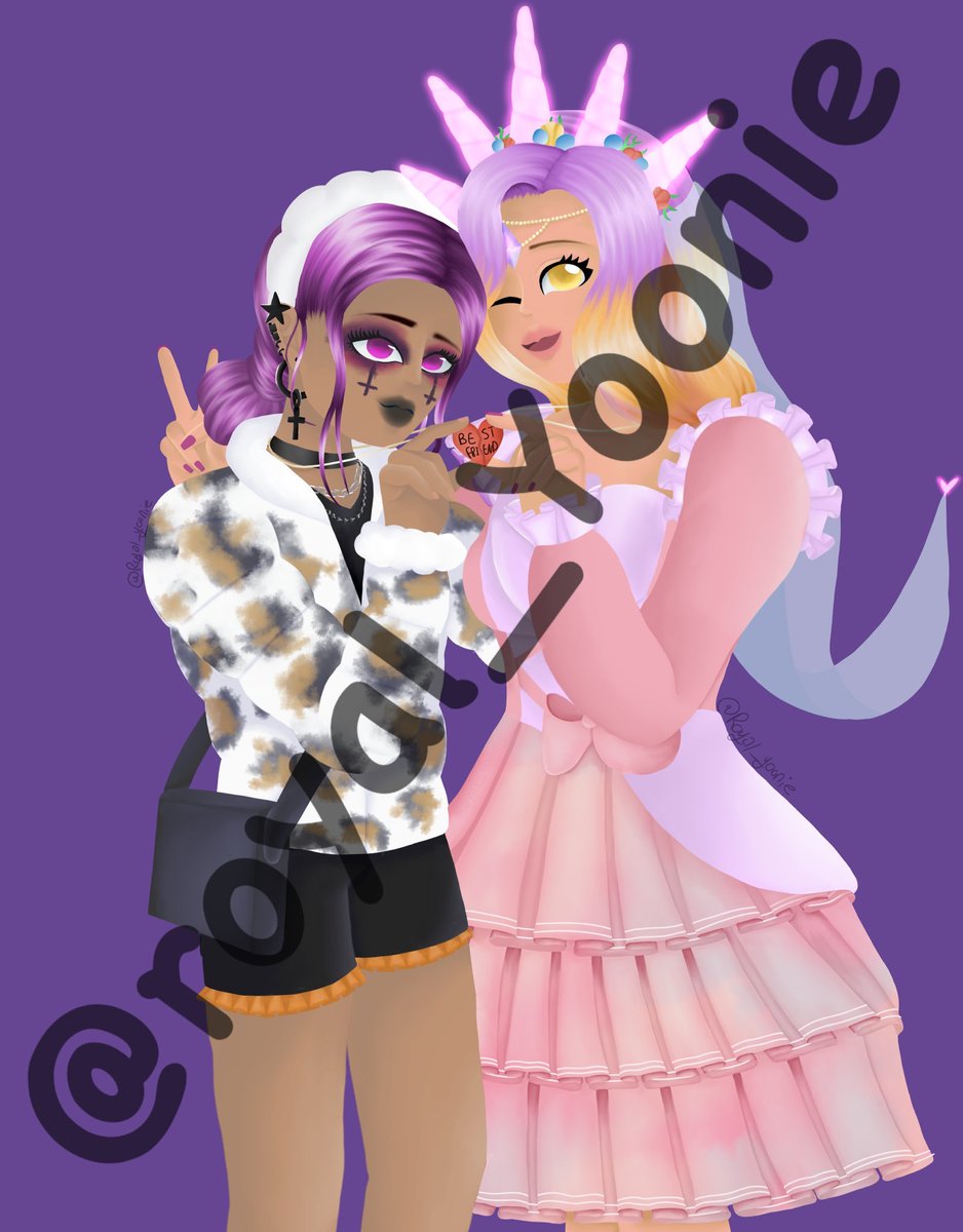 RandomP12769060's tweet photo. Royale high art commission by @.Royal_Yoonie 
She is 100% trusted and very nice ! I absolutely love the result ! and very affordable price 10/10 would recommended ! :D
#royalehigh #royalehighcommissions https://t.co/krz9H1c31p