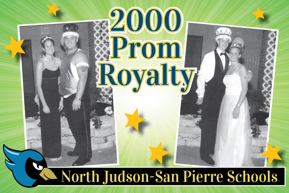 BlueJayTweets1's tweet photo. #waybackwednesday - 2000 NJ-SP Prom Royalty: King and Queen Jeff Wright and Jacqueline Hepler (left photo). Prince and Princess John Lukac and Danielle Cruce (right photo). Theme was “The Enchanted Garden”, Shawn D. was the D.J. and the Royalty song was “Amazed” by Lonestar. https://t.co/OqsLmSthds