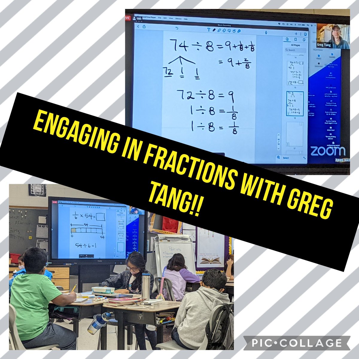 LisainManila's tweet photo. Today @LCPSLegacy the #FRIENDlyfourthies logged in with @gregtangmath to engage in solving fraction problems. https://t.co/kUCFkjcKCM