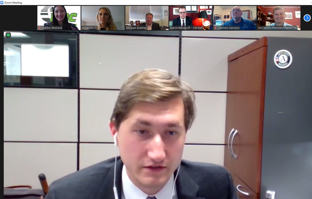 #FreightRail plays an important role in keeping our nation's supply chain safe and in motion. Thank you to Shane Waller with MS Senator <a href="/cindyhydesmith/">Cindy Hyde-Smith</a> for meeting with #rail advocates on #RailDay2022 and affirming the importance of a strong #railroad network.